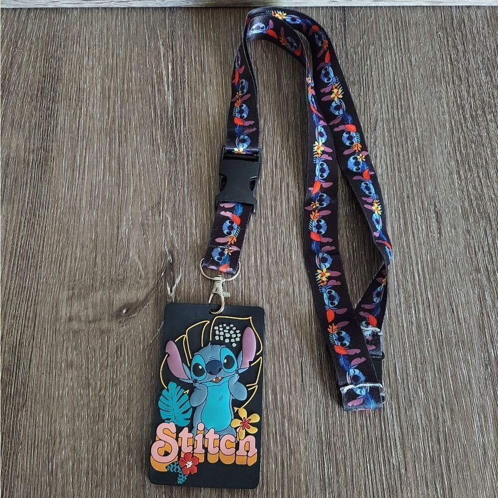 Disney’s Unisex Stitch Lanyard with Badge